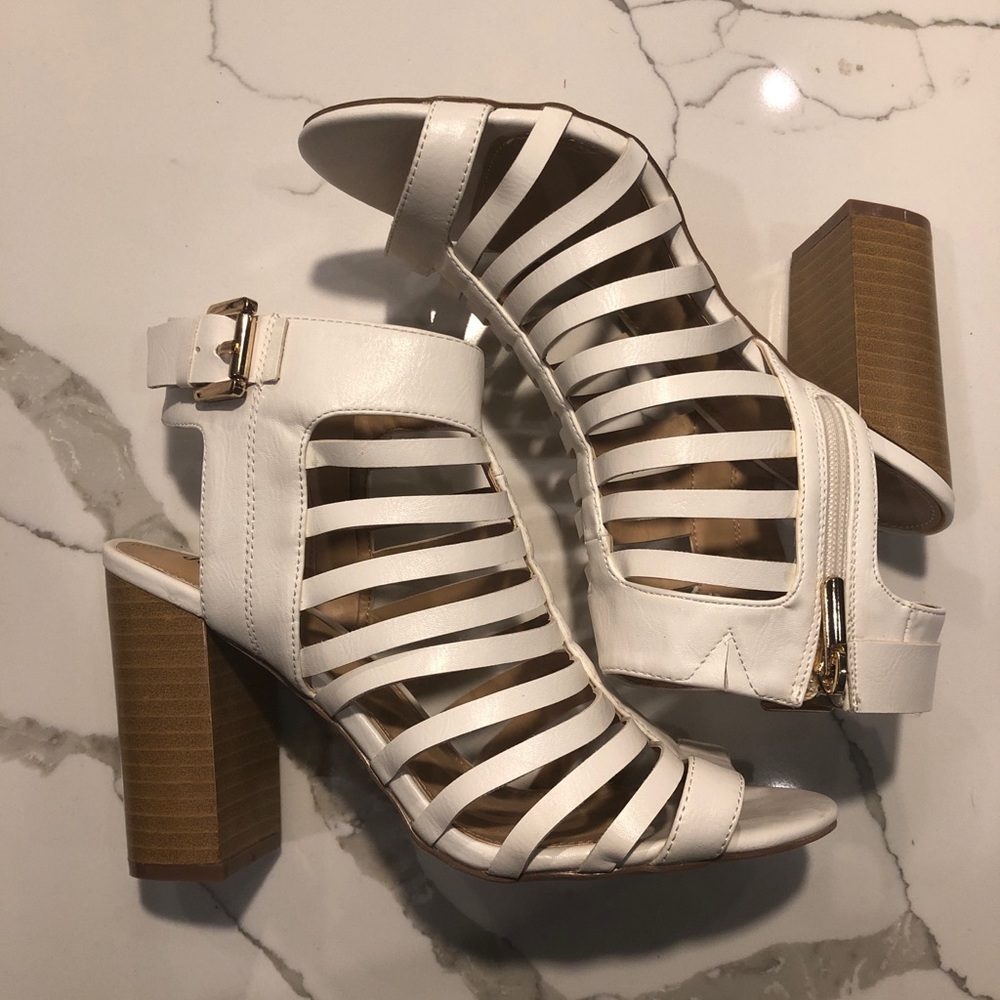White Strappy Heel
